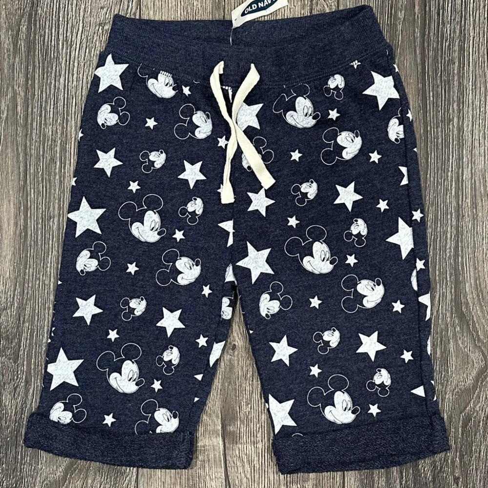 Old Navy Collectabilitees Disney Mickey Mouse Blue Cropped Joggers, Size, 5T